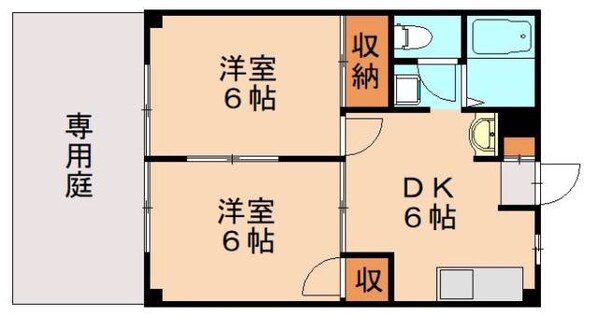 新飯塚駅 徒歩59分 2階の物件間取画像